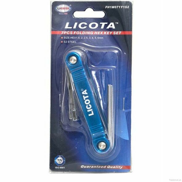 LICOTA 7PCS FOLDING HEX KEY SET 1.5-6MM, Hex Key - Trademart.pk