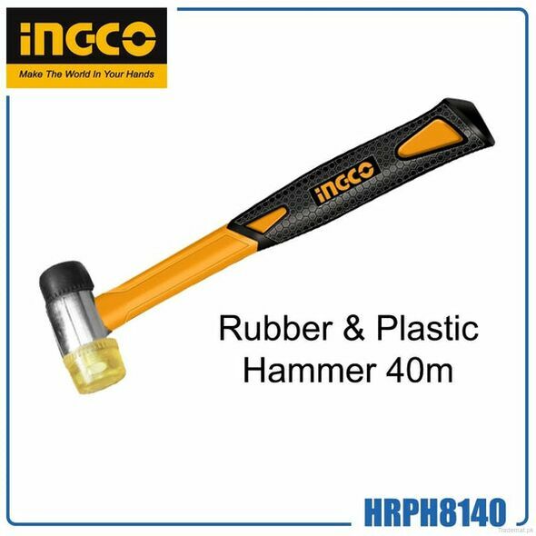 Ingco Rubber and plastic hammer 40mm HRPH8140, Hammers - Trademart.pk