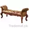 Antique Wood Carved Bedroom Leather Bed Bench in Optional Furniture Color, Bed Benches - Trademart.pk