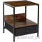 Bedside Cabinet Retro Industrial Style Coffee Tables Living Room Bedroom Furniture, Bedside Tables - Trademart.pk