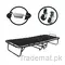 Metal Folding Rollaway Bed with Wheels and Mattress Single Bed, Folding Bed - Trademart.pk