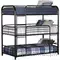 Hotel Army Triple Bunk Bed Black Red White Silver Color Metal Bunk Bed, Bunk Bed - Trademart.pk