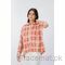 West Line Women Peach Checkered Chiffon Shirt, Womens Shirts - Trademart.pk