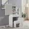 Simple 6 Drawers Makeup Vanity Storage Solid Wood Tables Dresser with Mirror and Chair, Dresser - Dressing Table - Trademart.pk
