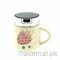 Green Strawberry With Mirror Lid Coffee Mug, Mugs - Trademart.pk