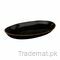 Calisto Black Glazed Terracotta Oval Platter, Serving Platters - Trademart.pk