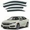 Honda Civic 2016 to 2020 - Black Tinted Chrome Trim Air Press - Door Window Visor - Vent Shade - Sun Guard, Air Press - Sun Visors - Trademart.pk