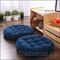 Blue Round Floor Cushion Design 114, Floor Cushions - Trademart.pk