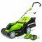 GreenWorks MO40B411 40-Volt 17-Inch Cordless Brushed Lawn Mower Kit - 2508302, Walk Behind Lawn Mower - Trademart.pk